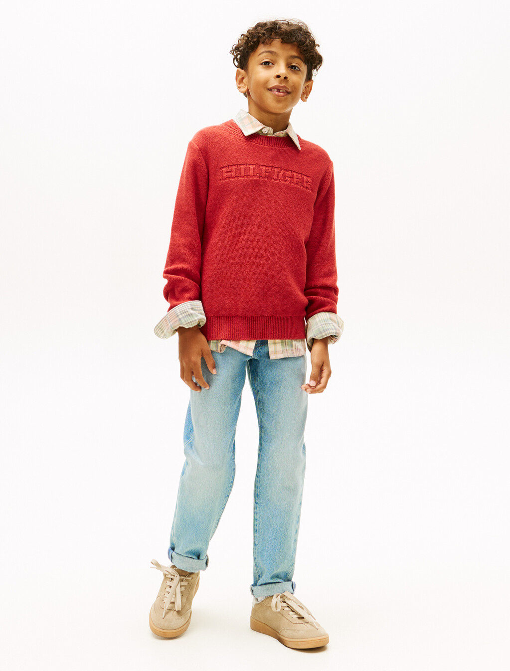 Monotype 印花圓領毛衣, Terracotta Red, hi-res