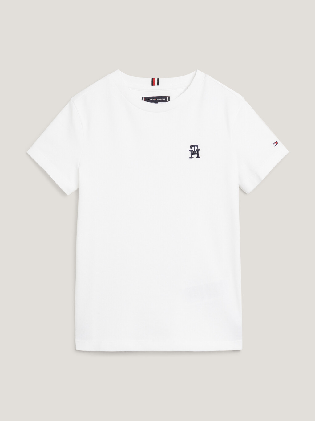 TH Monogram Pique T-Shirt, White, hi-res