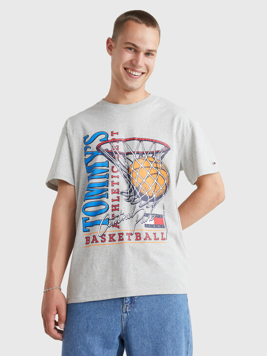 復古籃球風格寬鬆 T 恤