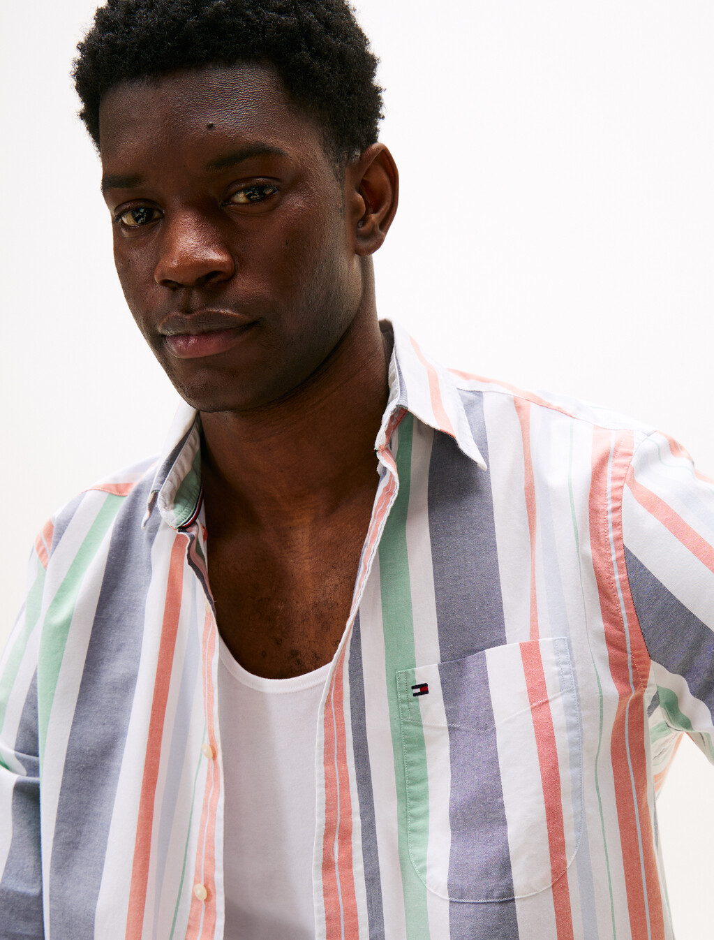 Regatta Stripe Oxford Shirt, Brilliant Orange Multi / Stripe, hi-res