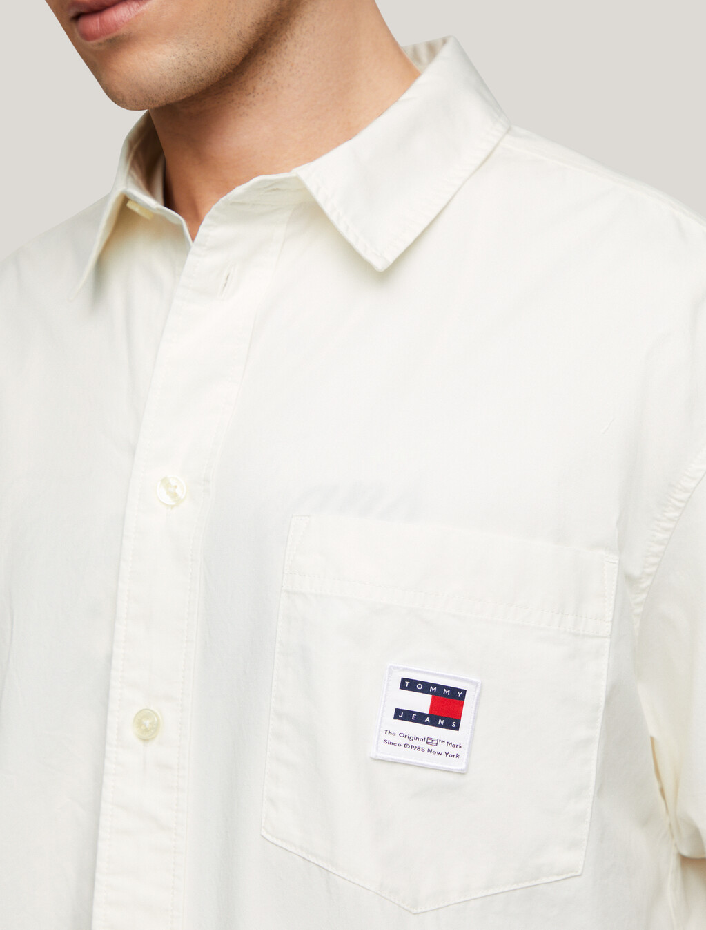 Poplin Overshirt, Ancient White, hi-res