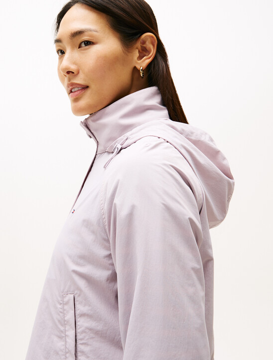 Cropped Nylon Windbreaker