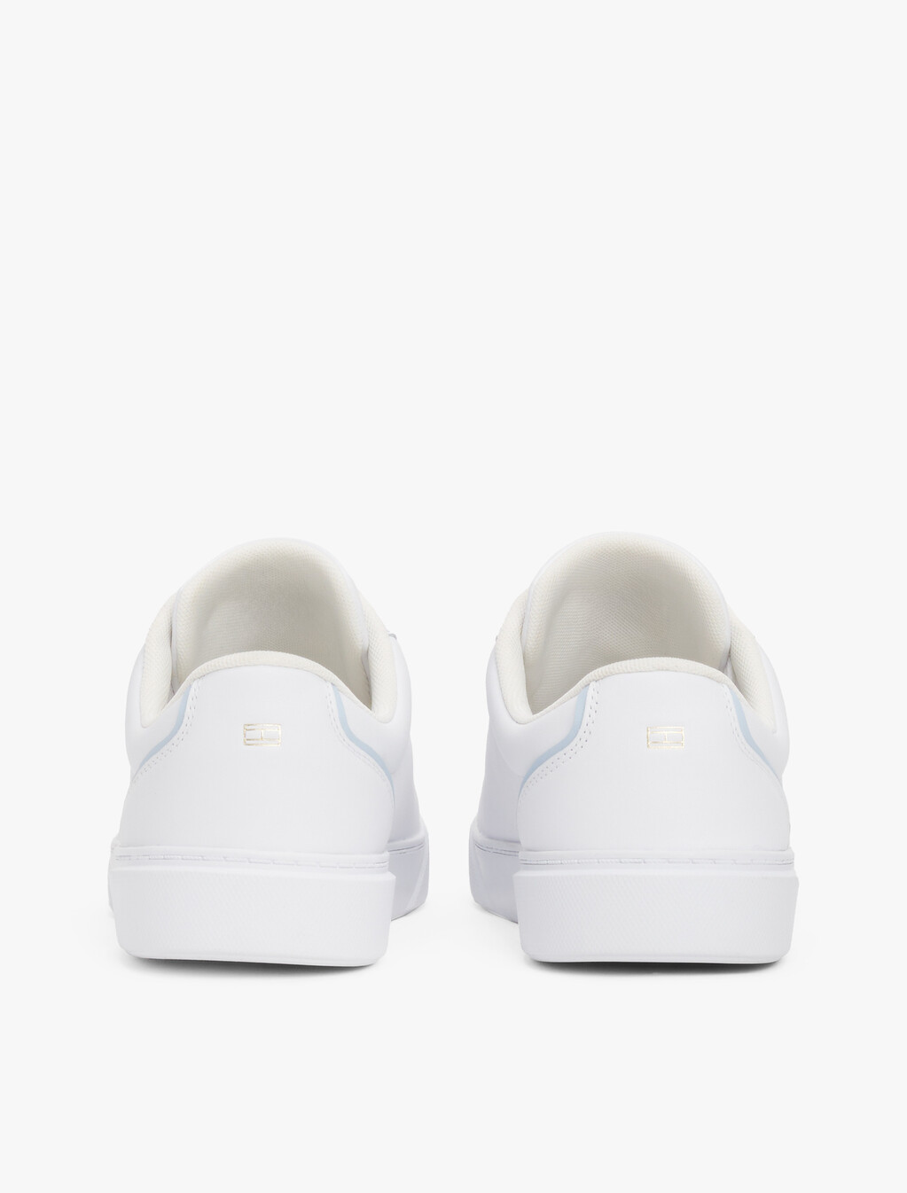Leather Court Trainers, White, hi-res