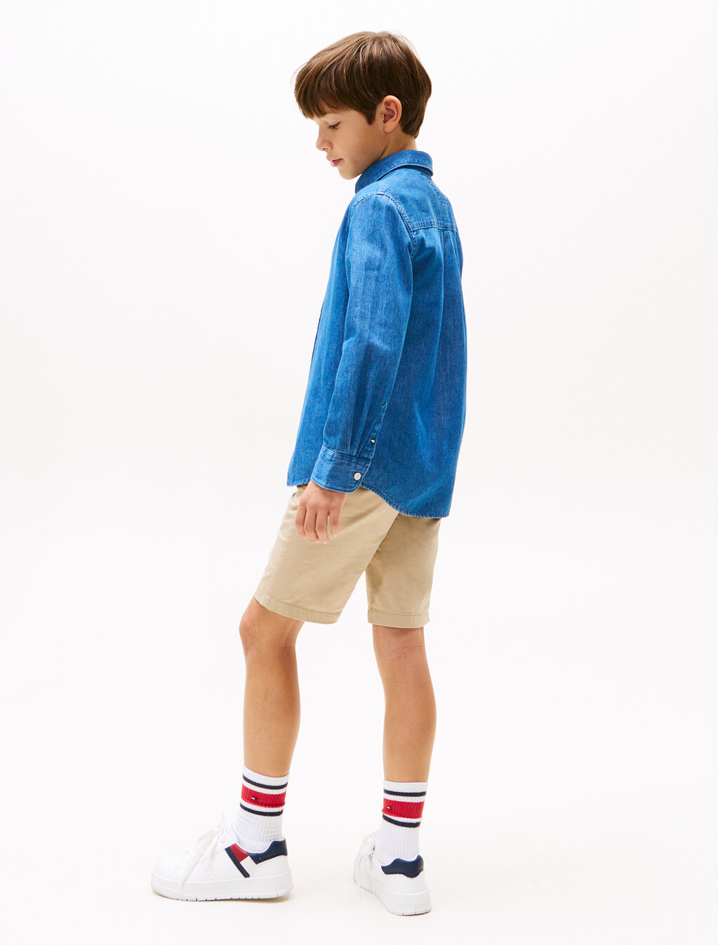 Chambray Denim Shirt, Denim Medium 01, hi-res
