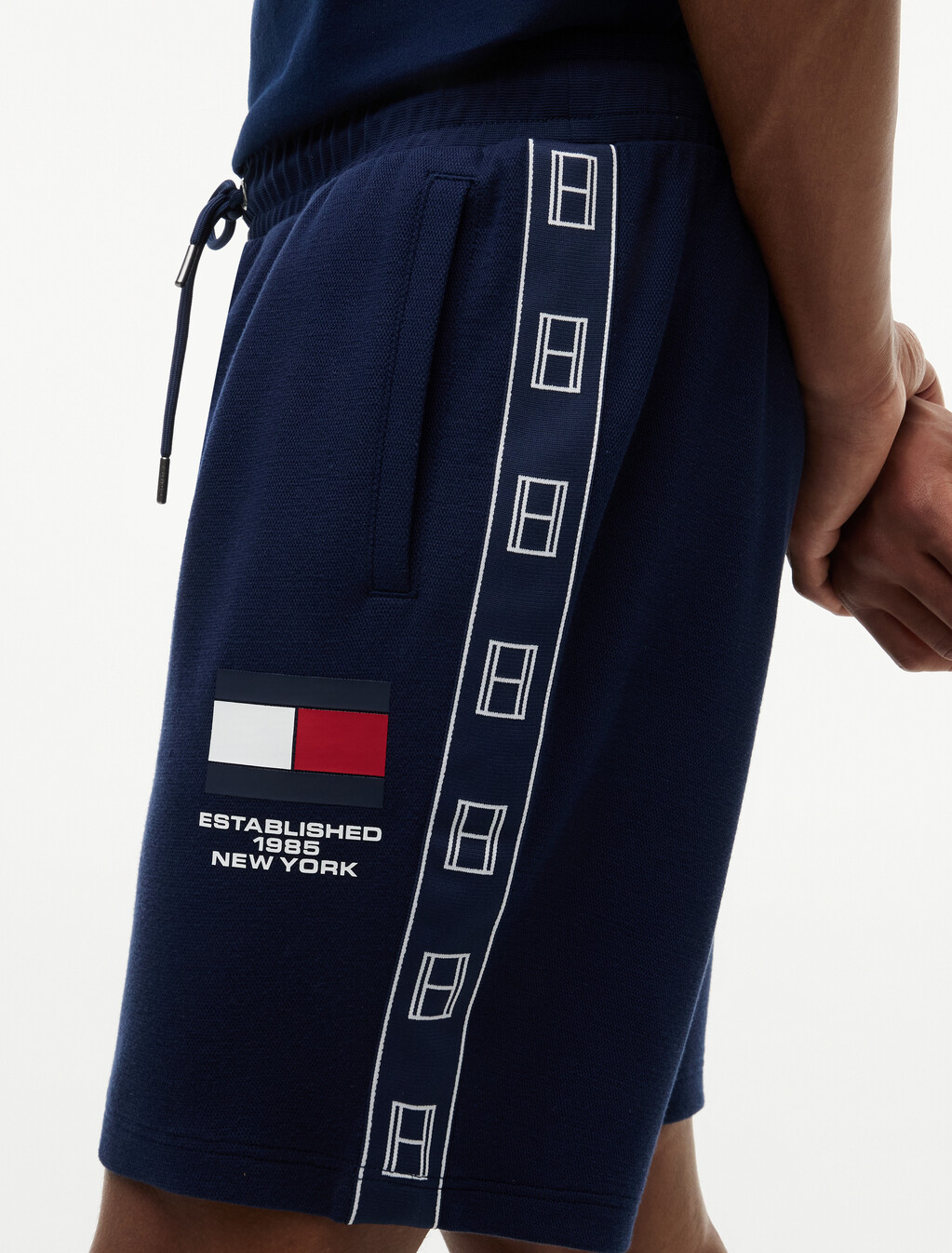 Pique Interlock Sweat Shorts, Carbon Navy, hi-res