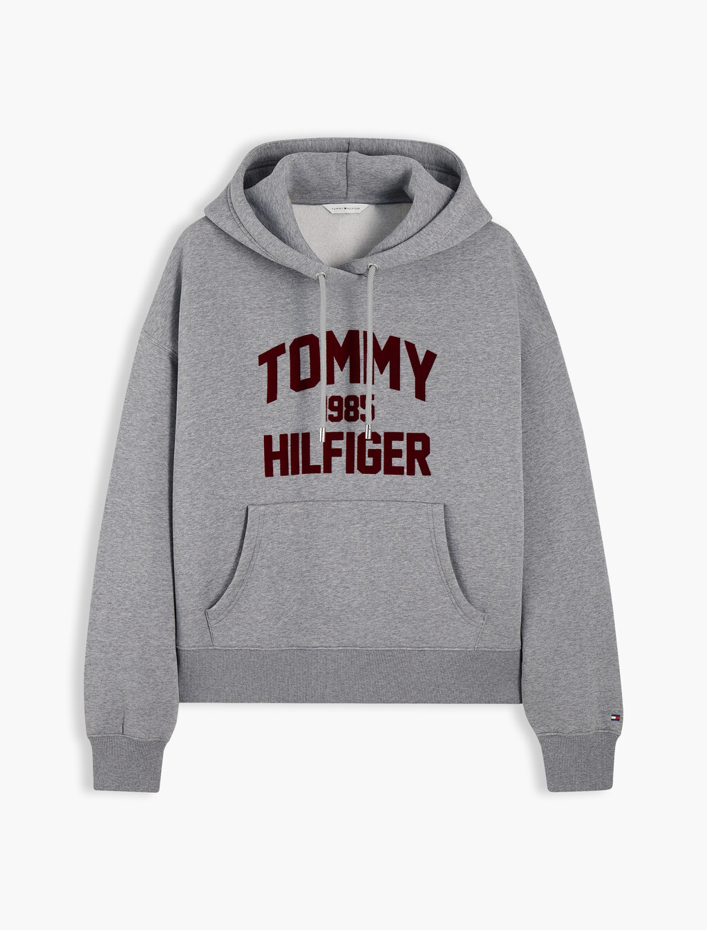 Flock Varsity Logo Relaxed Fleece Hoody, Medium Grey Heather, hi-res