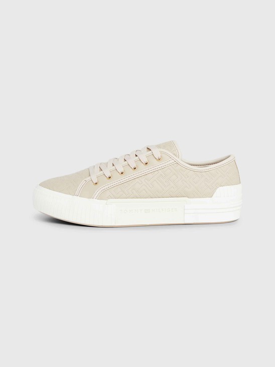 TH Monogram Quilted Lace-Up Trainers