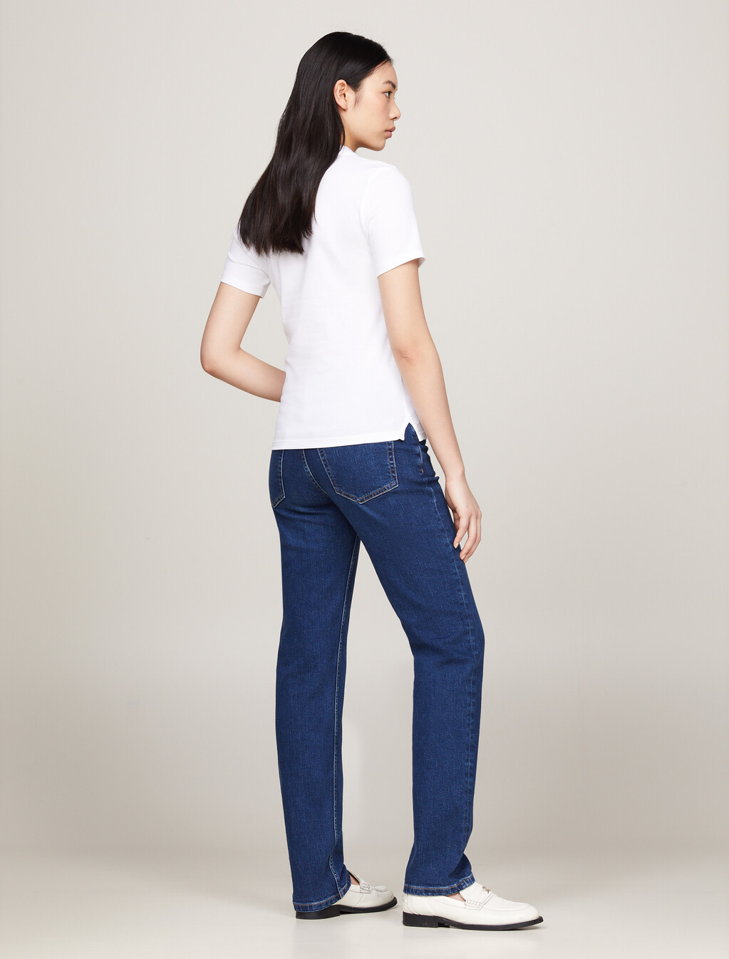 Essential 修身 Polo 衫, Th Optic White, hi-res