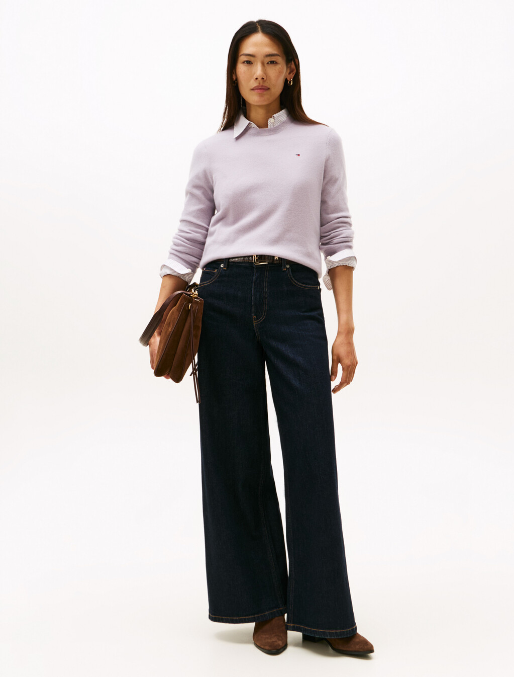 Cashmere Crewneck Sweater, Lilac Dusk, hi-res