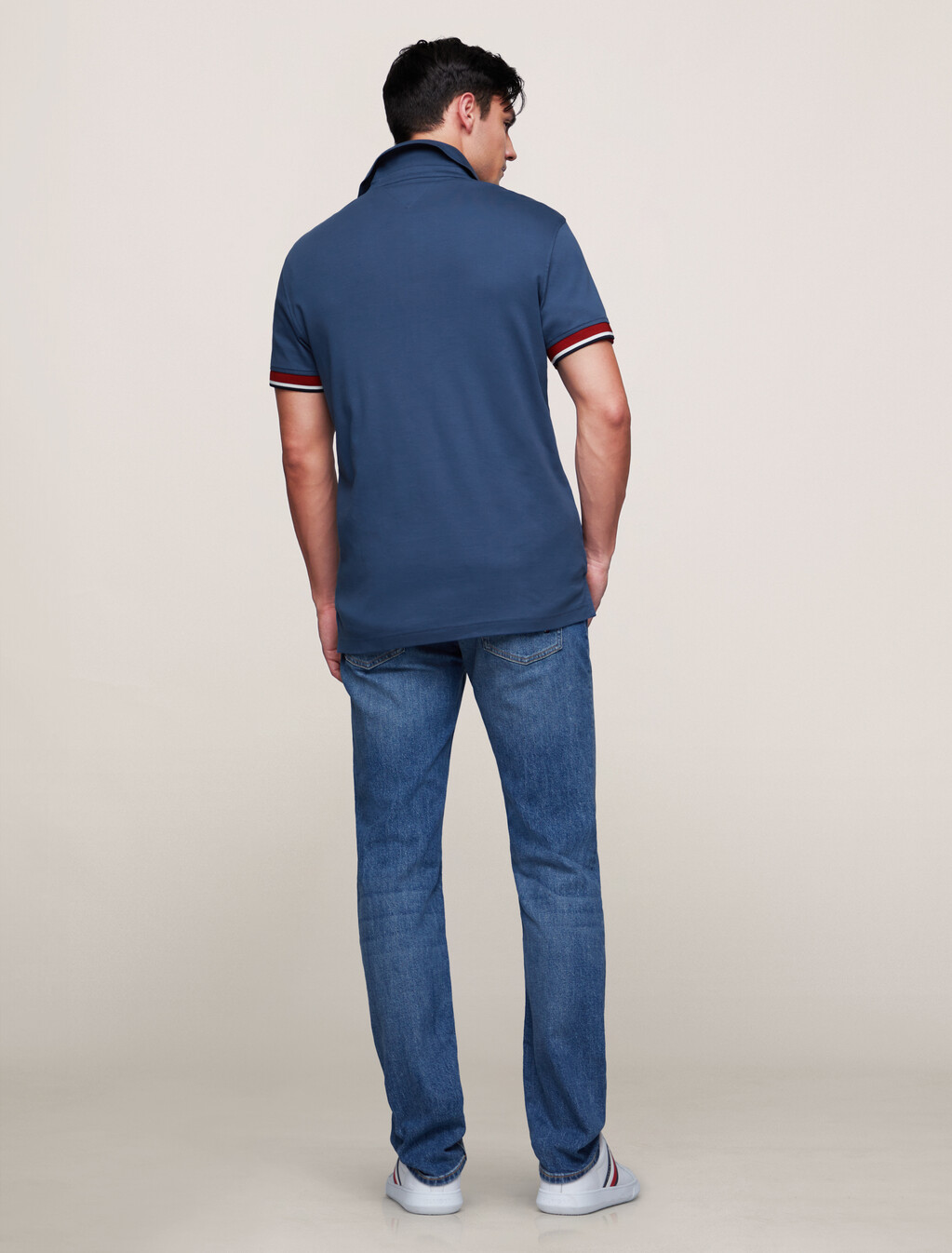 Interlock Sleeve Detail Polo, Aegean Sea, hi-res