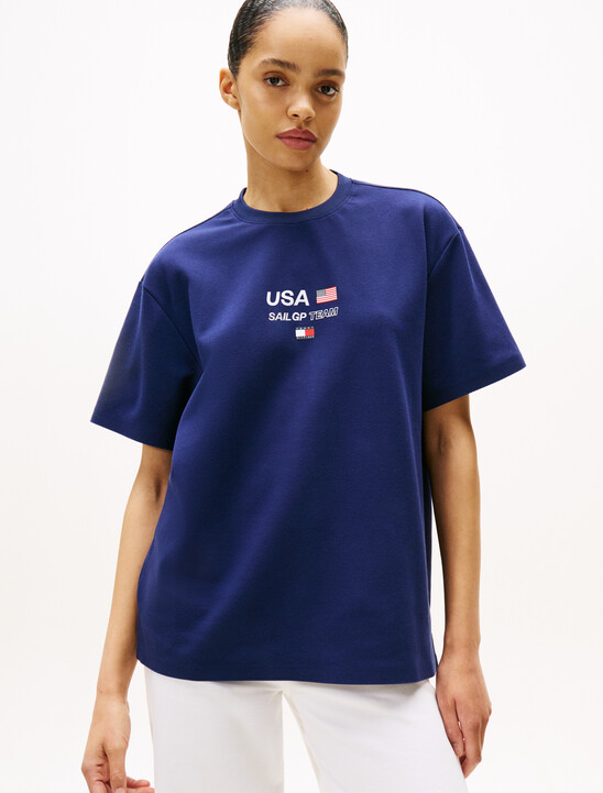 USA SailGP x Tommy 高性能標誌 T 恤