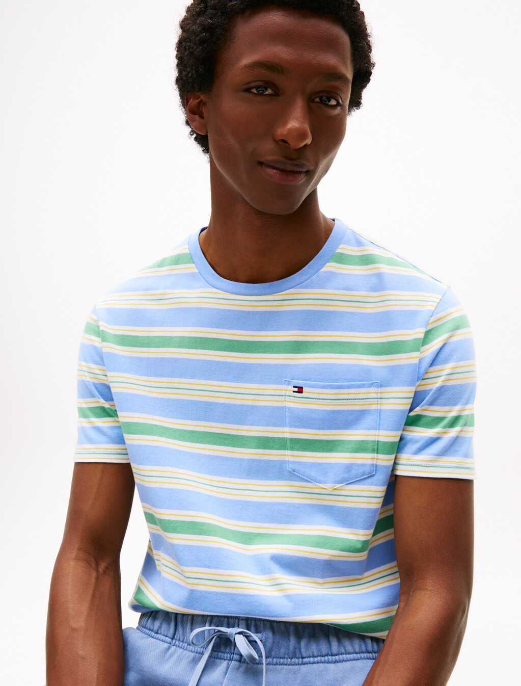 Stripe Nantucket Pocket T-Shirt, Harbor cove, hi-res
