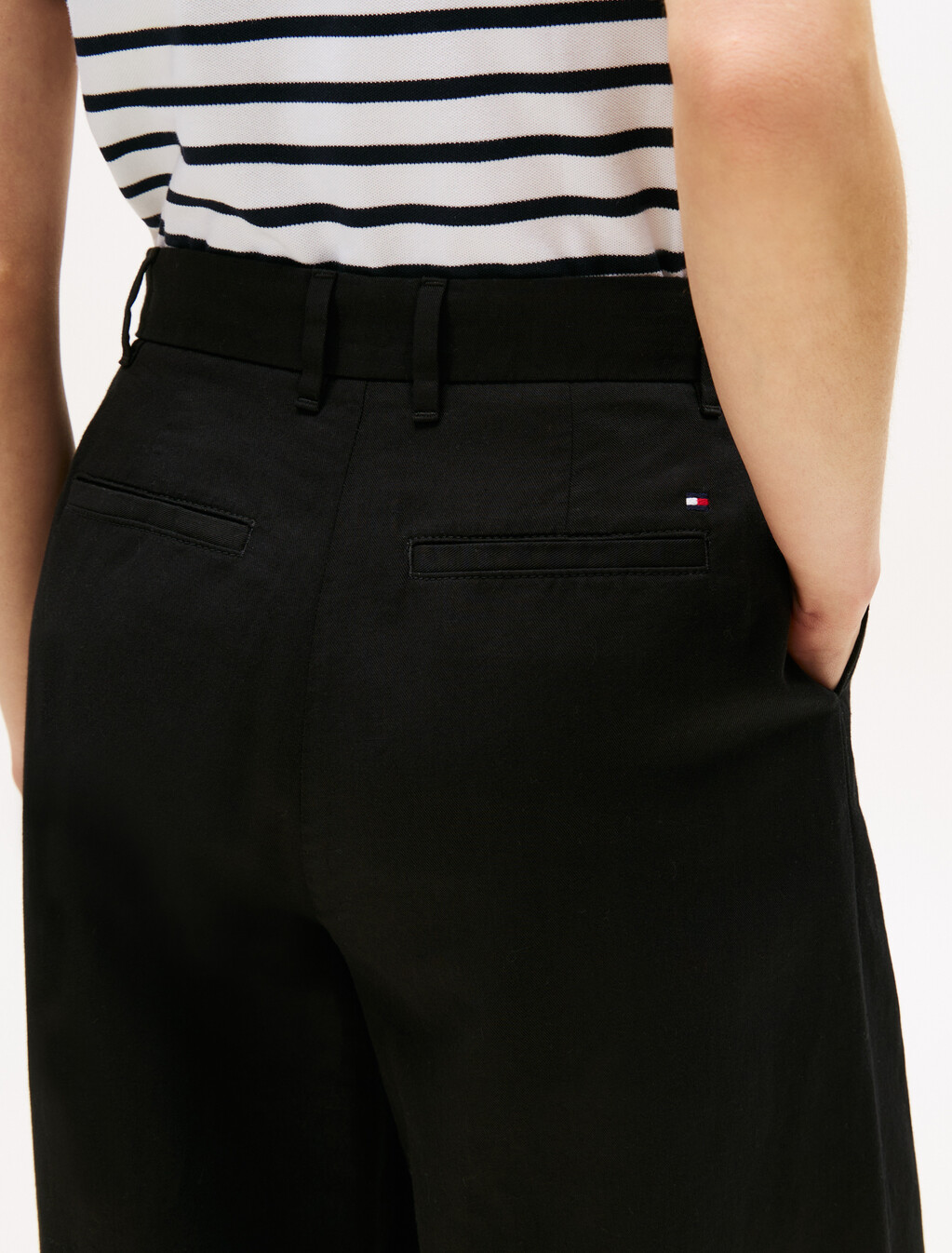 Asia Fit Tencel Linen Wide Leg Pant, Black, hi-res