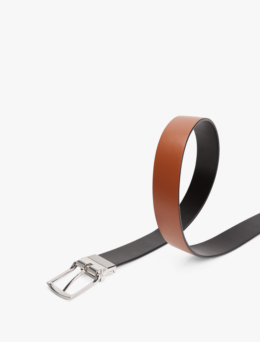 Reversible Leather Belt, Cognac / Black, hi-res