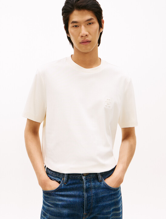 TH Monogram 貼飾雙針織 T 恤