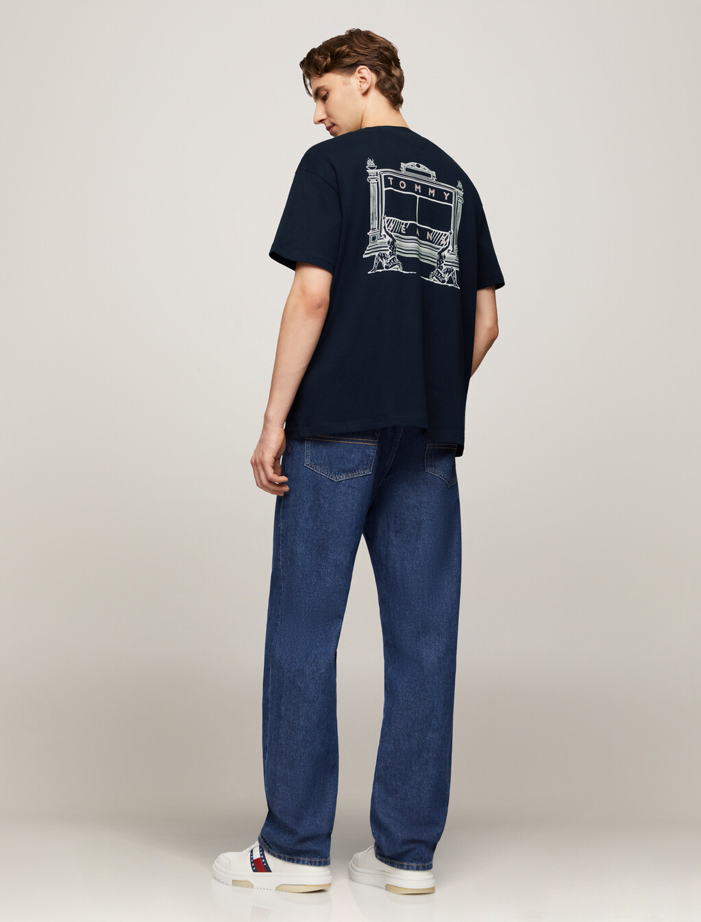 Back Logo Relaxed T-Shirt, Dark Night Navy, hi-res