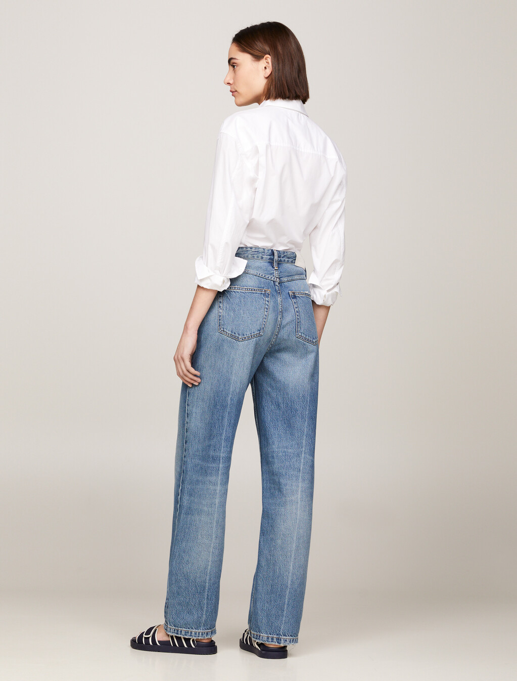 High Rise Relaxed Straight Faded Jeans, Will, hi-res
