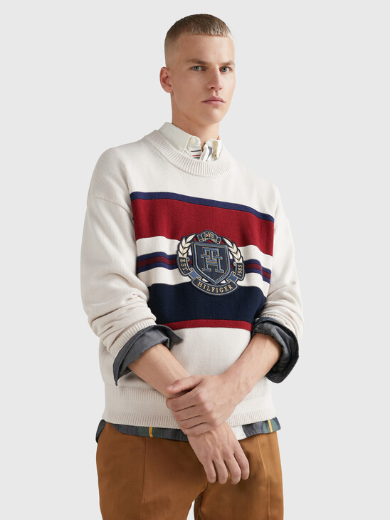 Stripe Crew Neck Relaxed Fit Jumper