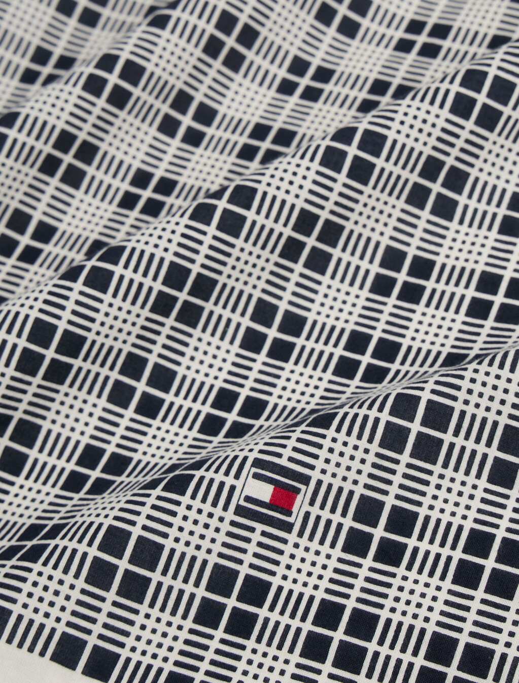 The Runway Collection Grid Check Bandana, Dark Night Navy, hi-res