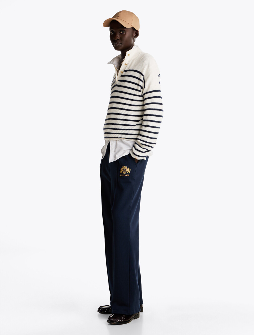 Logo Embroidery Straight Joggers, Dark Night Navy, hi-res