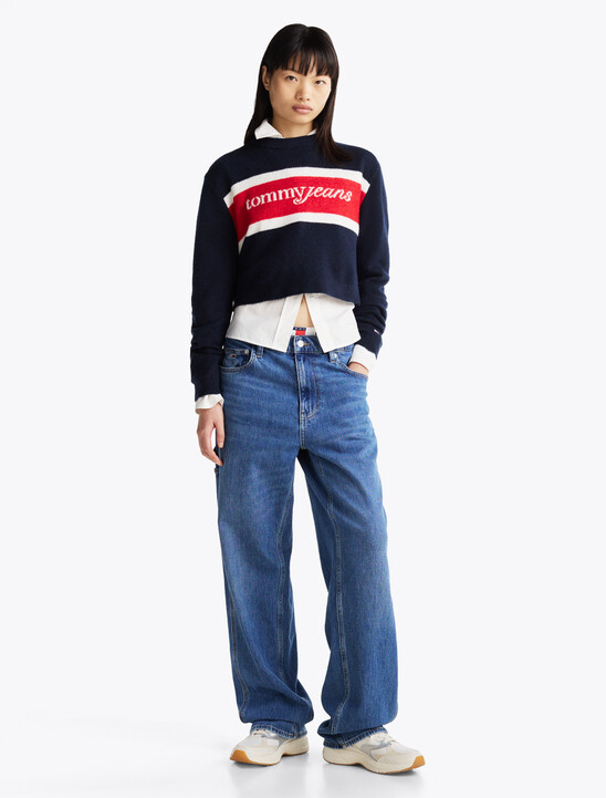Colour-Blocked Jumper With Wool