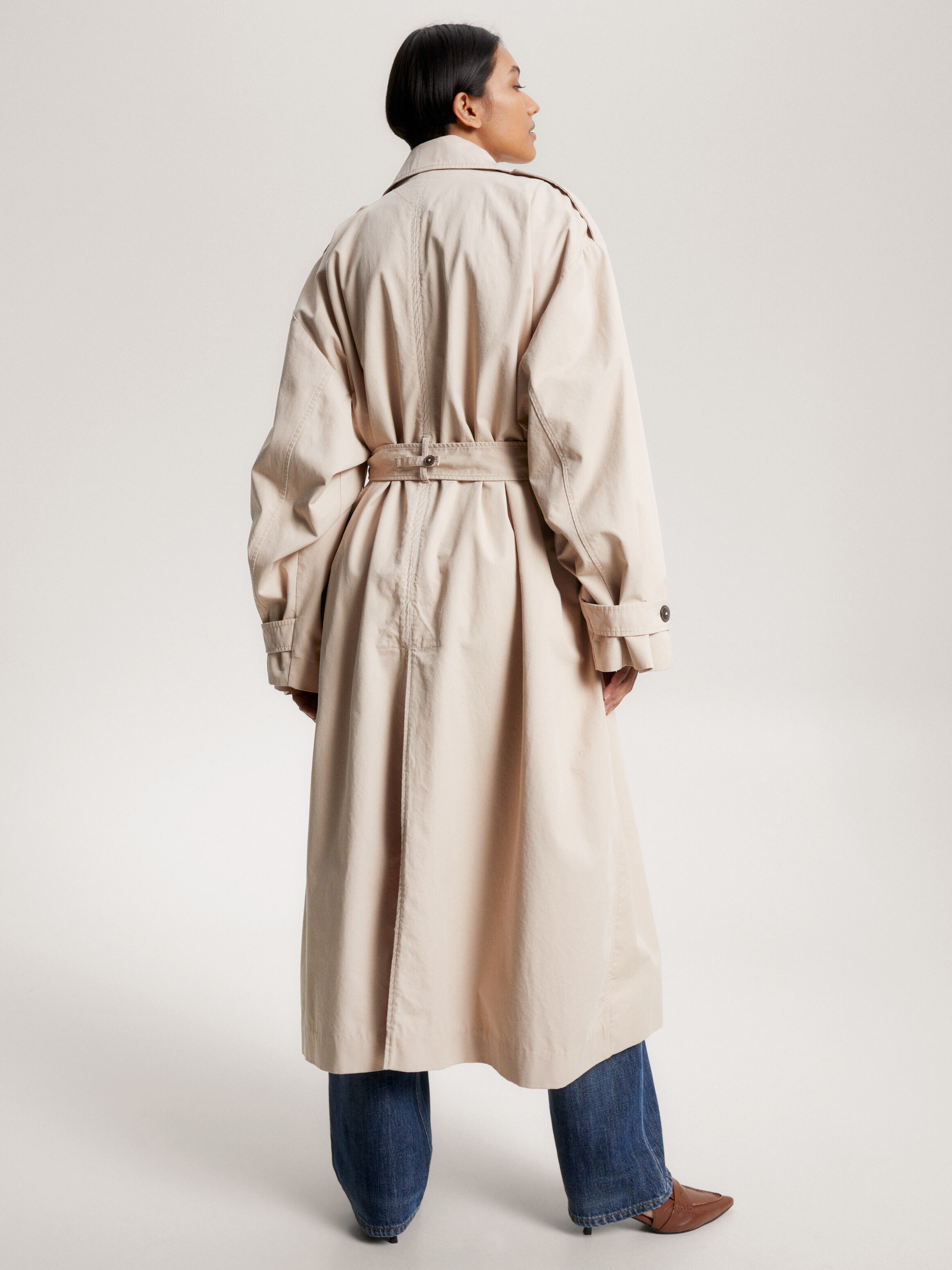 Tommy hilfiger double breasted trench coat cheap