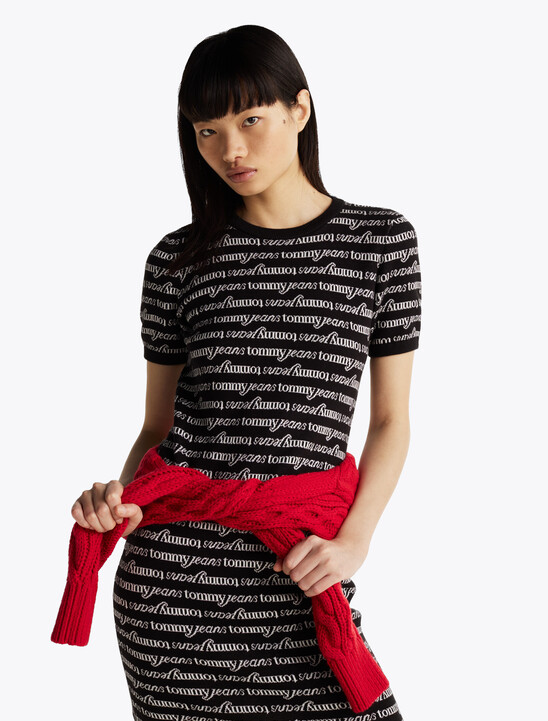 Print Mini Jumper Dress