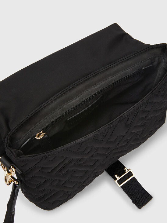 TH MONOGRAM QUILTED CROSSOVER BAG