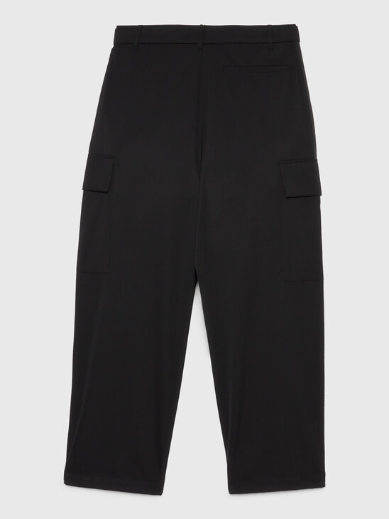 Wide Leg Belted Cargo Trousers