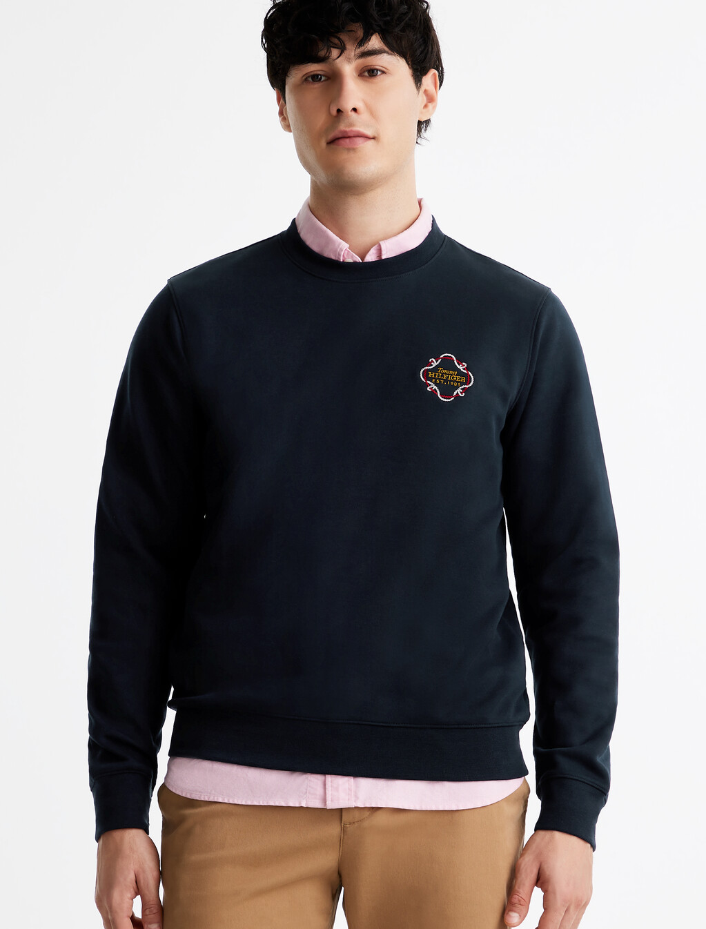 Rope Logo Interlock Sweatshirt, Desert Sky, hi-res