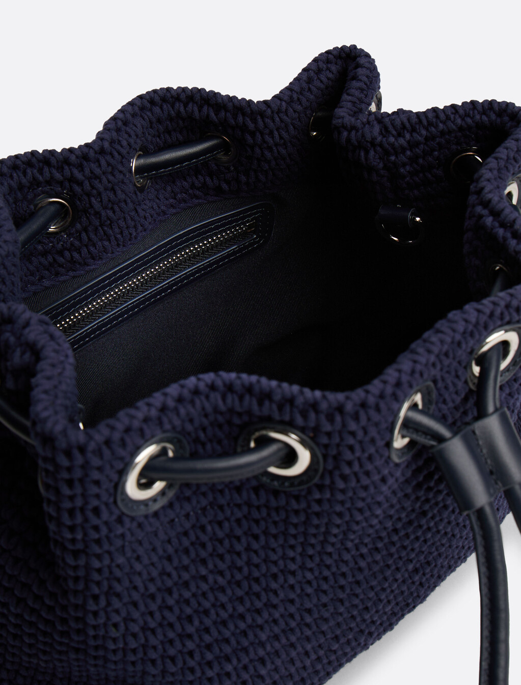 The Runway Collection Crochet Shoulder Bag, Space Blue, hi-res