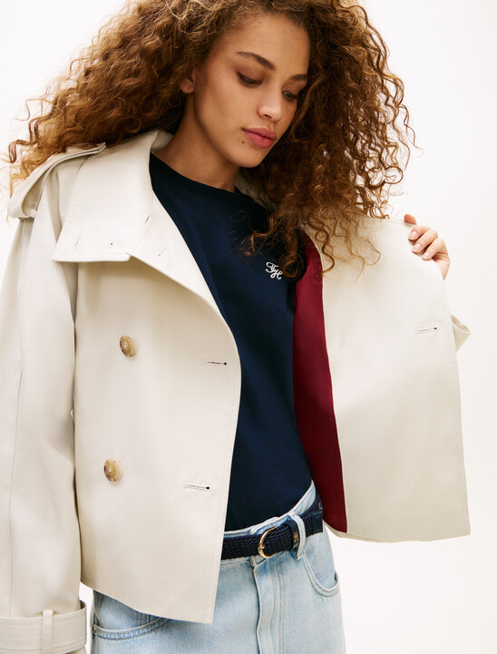 Water Repellent Short Trench Jacket