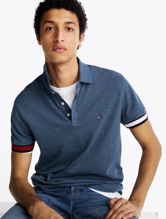 Flag Cuff Slim Polo