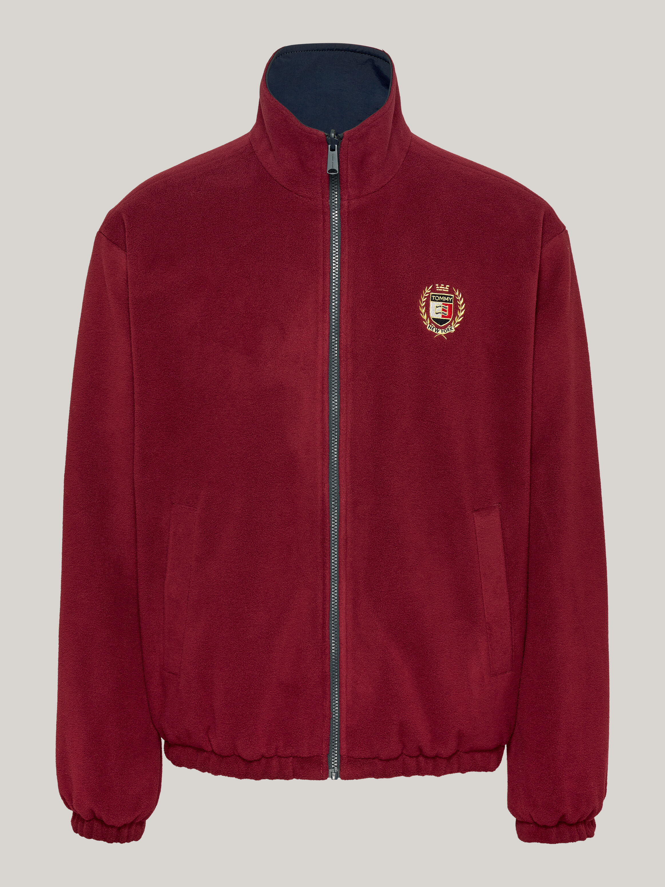 Tommy hilfiger red velvet jacket hot sale