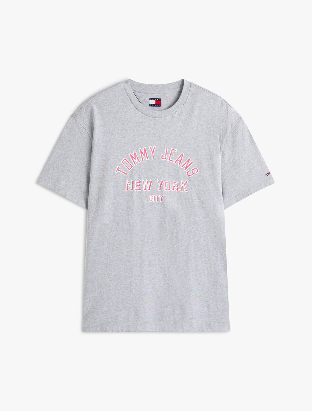 寬版過染棒球風 T 恤, Grey Htr, hi-res