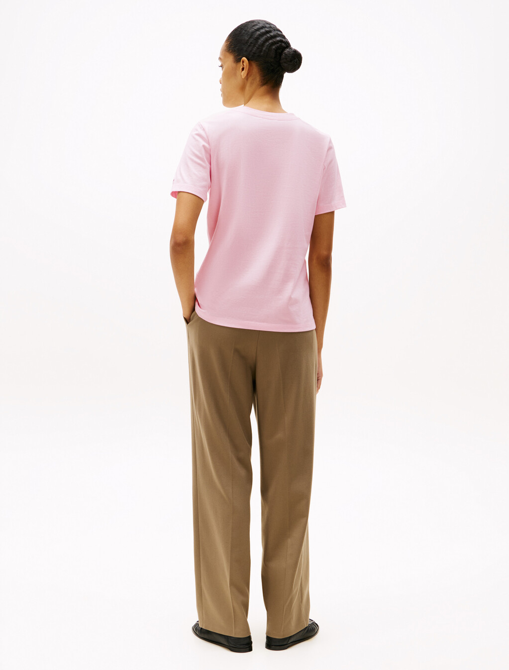 Contrast Flag T-Shirt, Light Pink, hi-res