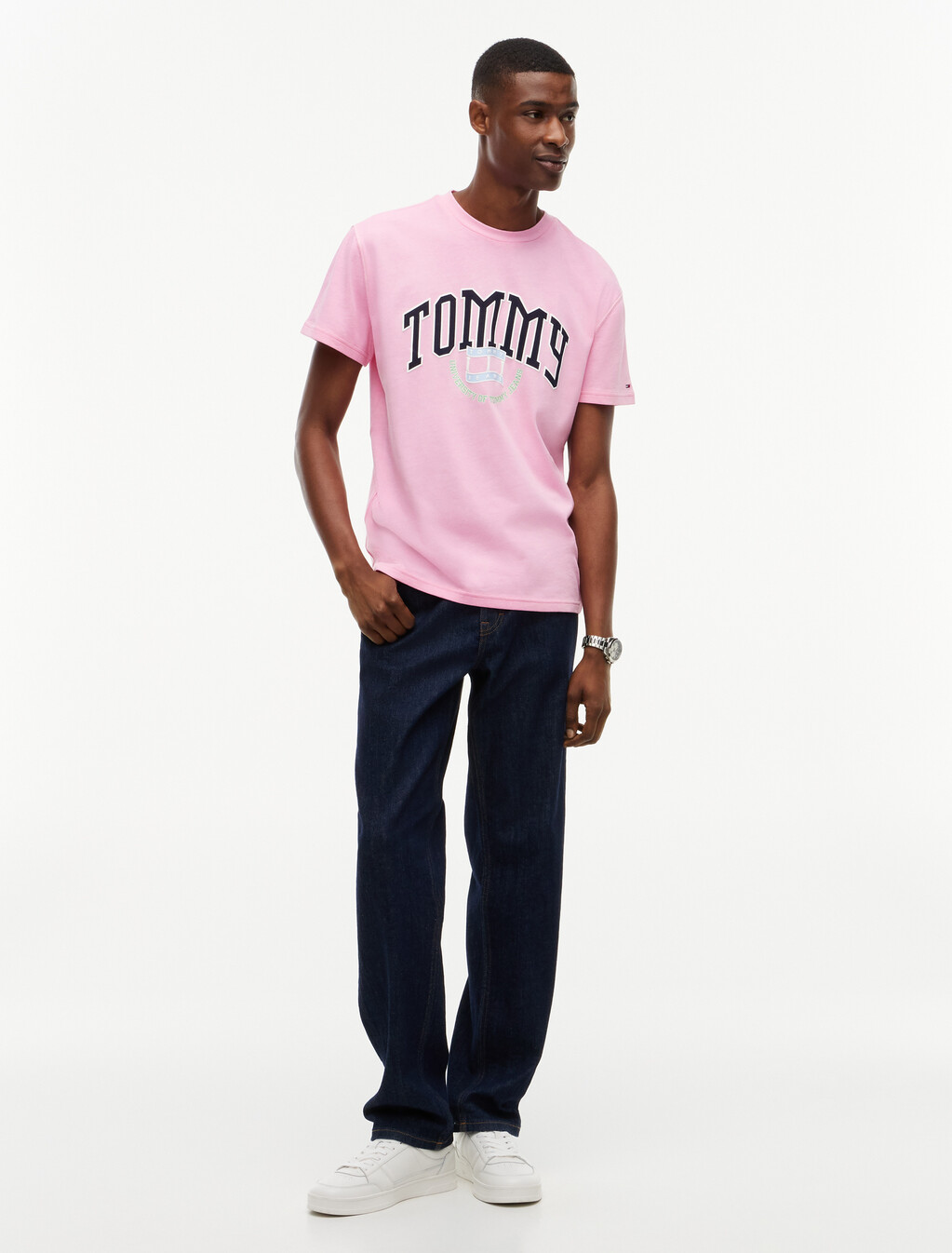 Varsity Logo Jersey T-Shirt, Rose Tea, hi-res