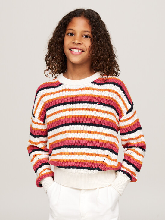 Stripe Crew Neck Relaxed Jumper