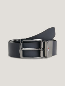 Denton 皮革雙面腰帶, Black / Space Blue, hi-res