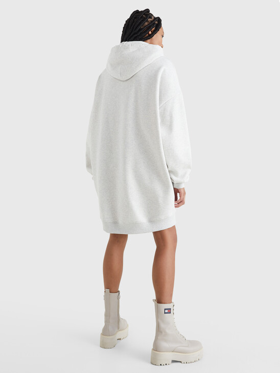 LOGO-EMBROIDERED HOODIE DRESS