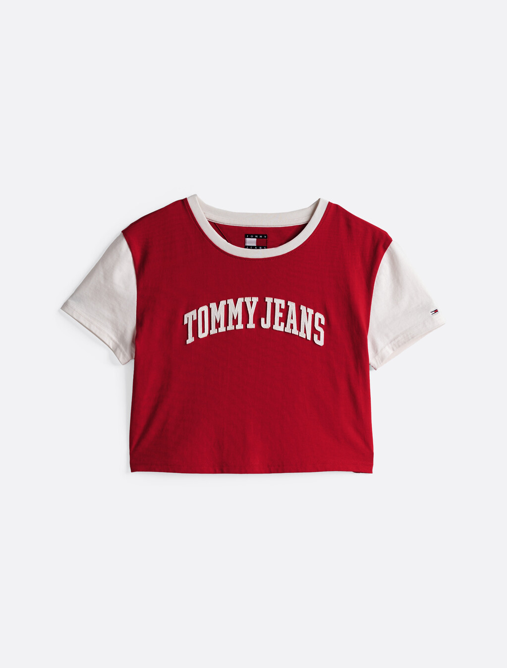 Varsity Logo Cropped T-Shirt, Red Hot, hi-res