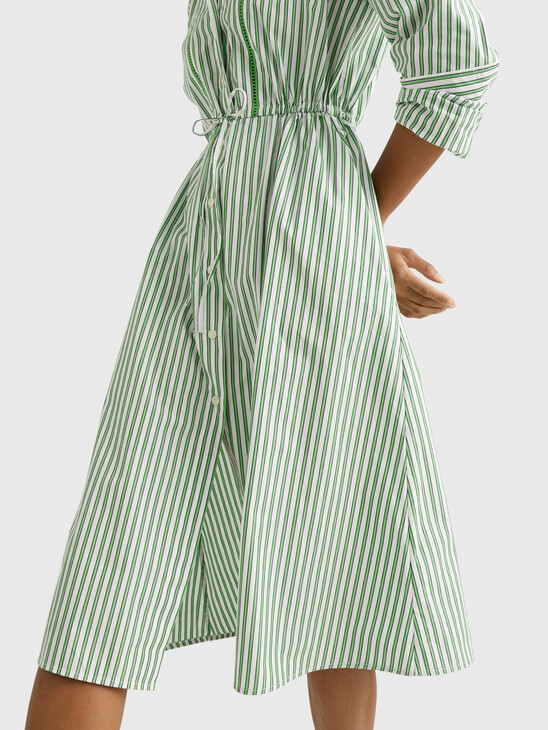 Stripe Midi Shirt Dress