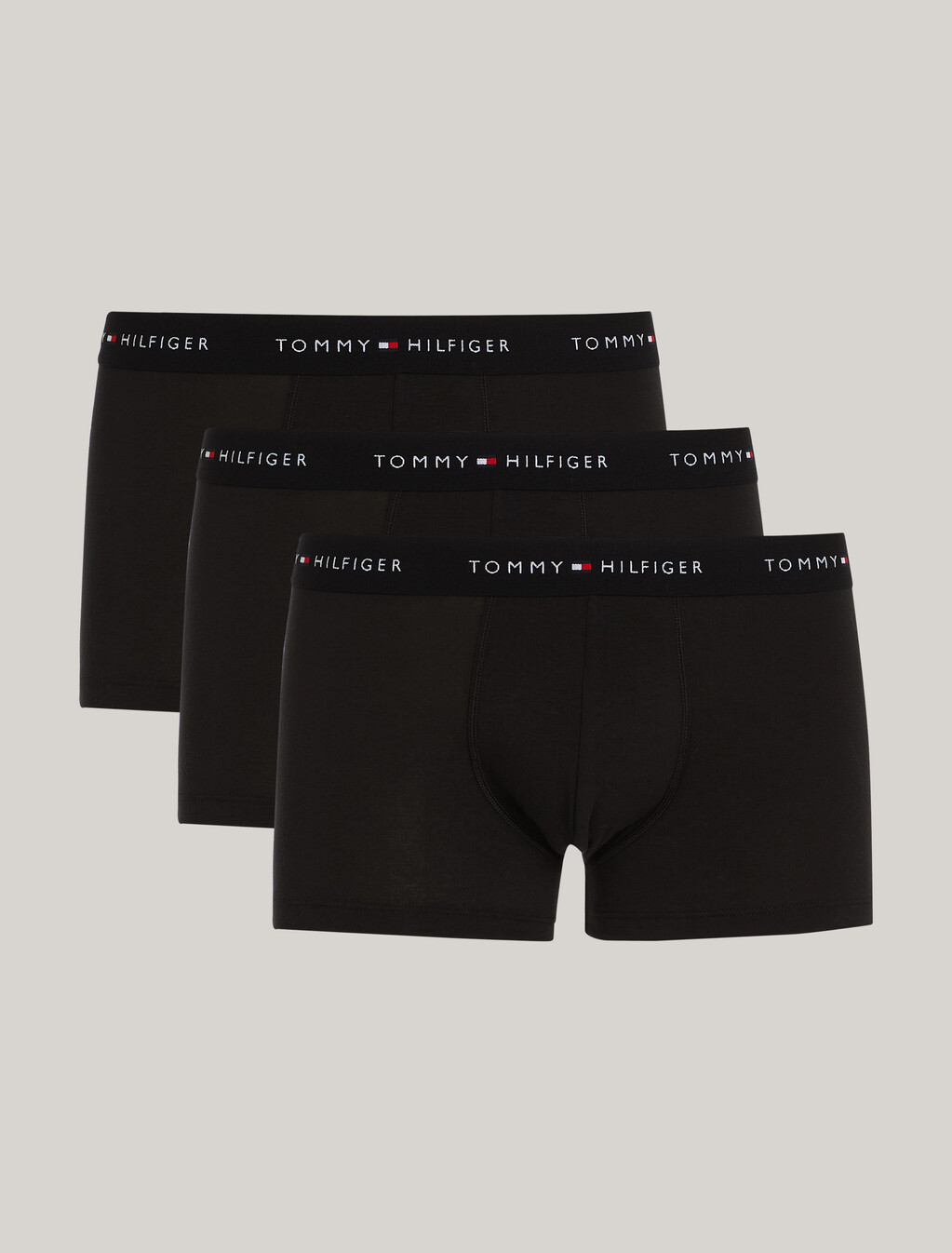 3-Pack Logo Waistband Trunks, Black/Black/Black, hi-res