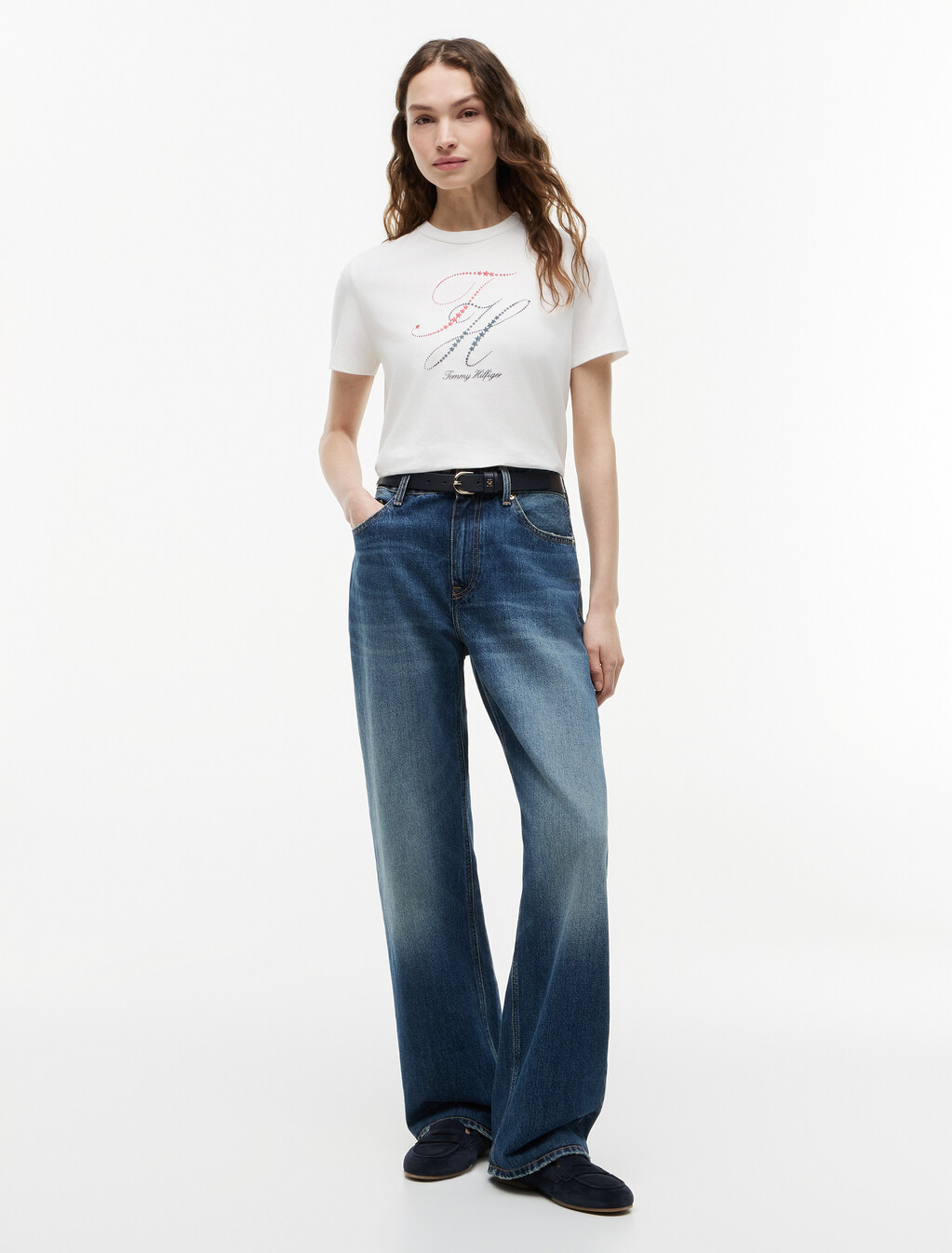Embellished Logo Jersey T-Shirt, Ecru, hi-res