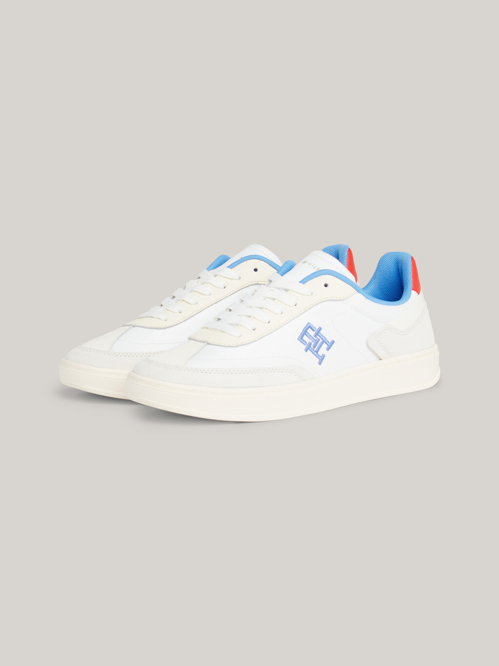 Heritage Suede Court Trainers, Blue Spell, hi-res