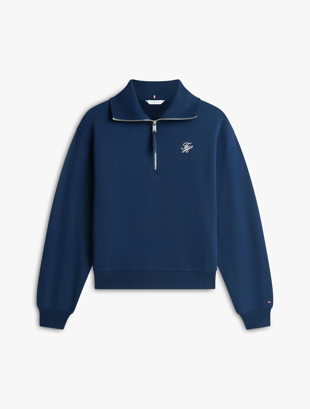 Logo Embroidery Terry Half-Zip Jumper, Dark Night Navy, hi-res