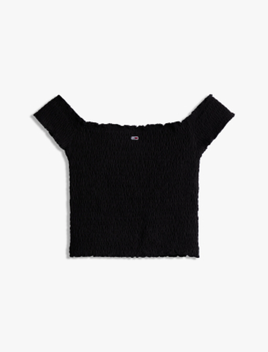Cropped Smock Top, Black, hi-res