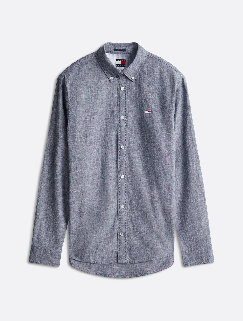 Linen Blend Shirt, Dark Night Navy, hi-res
