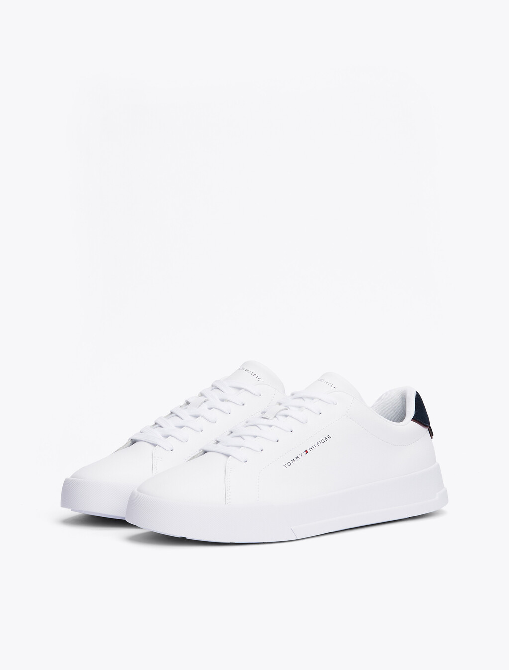 Pebble Grain Court Trainers, White/Desert Sky, hi-res