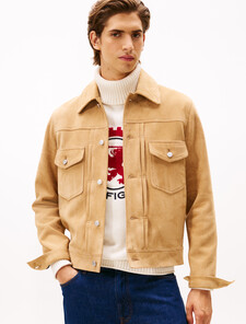 Suede Trucker Jacket, Timeless Camel, hi-res